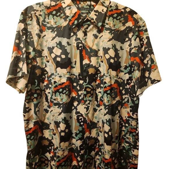 Perry Ellis Dress Shirt Men's XL Camouflage Multicolored NWT Short Sleeve - Picture 1 of 6